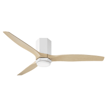 Facet 52" 3 Blade Indoor / Outdoor Hugger LED Ceiling Fan with Remote Control