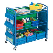 34 Inch Long Child Teaching Activity Cart with Locking Casters