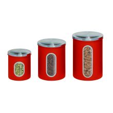 3-Piece Nested Metal Storage Canister Set