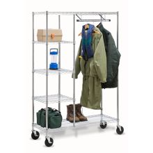 Heavy Duty Rolling Urban Valet with Shelving System