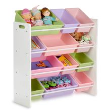 12-Compartment Kid's Toy Organizer and Storage Bins