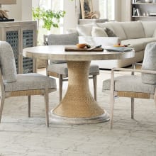 Amani 48" Round Coastal Contemporary Dining Table  with Jute Rope Wrap from the American Life Collection