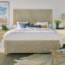 Surfrider 80" Wide Tropical Beach Resort Standard King Reeded Panel Bed Frame