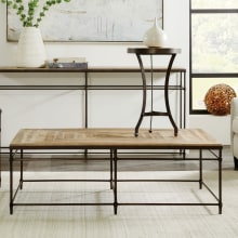 St Armand 54" Wide Contemporary Industrial Cocktail Coffee Table