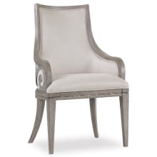 Sanctuary Glam Set of (2) 23.5" Wide Host Dining Arm Chairs with Scrolled Fretwork Overlay