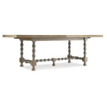 Ciao Bella 120" Long Rustic Italian Trestle Style Dining Table Comedor with (2) 18" Leaves