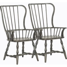 Ciao Bella Set of (2) - 25" Wide Cottage European Farmhouse Spindle Back Dining Chairs