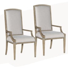 Castella Set of (2) 24" Wide Classic Formal Arm Dining Chairs with Nailhead Trim