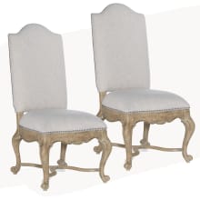 Castella Set of (2) 25" Wide European Romance Formal Armless Side Dining Chairs
