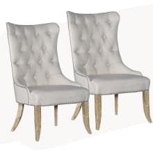 Castella Set of (2) 27" Wide Formal Tufted European Luxury Host Dining Chairs