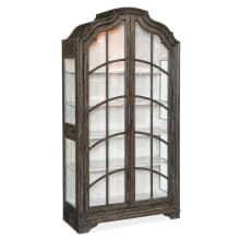 Traditions 44" 2 Door Tempered Glass and Wood Display Cabinet