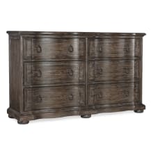 Traditions 66" Wide 6 Drawer Cedar Wood Dresser