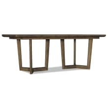 Sundance 82" - 118" Contemporary Coastal Inspired Rectangular Dining Table with (2) 18" Leaves