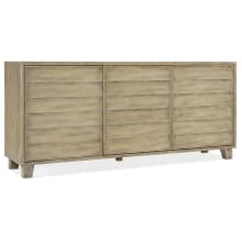 Surfrider 76" Wide Coastal Casual Luxury Credenza Sideboard Buffet Cabinet with Touch Latch Doors