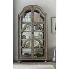 Costa 46" Wide European Rustic Luxury Display Cabinet with Arched Top