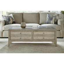 Alfresco Piazza 54" Wide Rustic European Farmhouse Cocktail Coffee Table