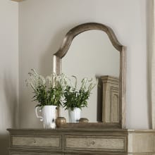 Alfresco 46" x 38" Arched Beveled Wood Framed Accent Mirror