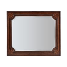 Charleston 40" x 48" Square Beveled Wood Accent Mirror