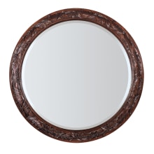 Charleston 42" Diameter Circular Beveled Wood Accent Mirror