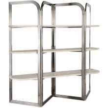 Modern Mood 78" Wide 3 Shelf Metal and Wood Etagere