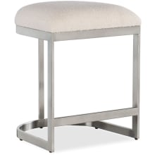 Modern Mood 19" Wide Metal Counter Stool with Boucle Fabric Top