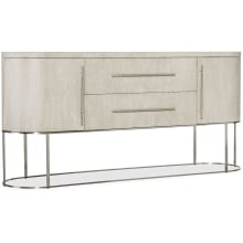 Modern Mood 76" Wide Oak and Metal Buffet with Self Closing Drawers
