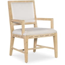 Retreat 24" Wide Wood Framed Linen Dining Chair - Set of 2