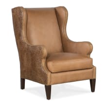 Heaven Saddle 30" Wide Leather Accent Chair