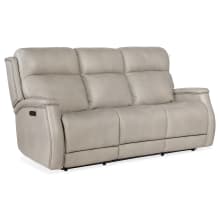 Rhea 78" Wide Leather Power Sofa with Power Headset