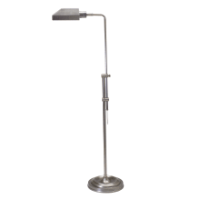 Single Light Down Lighting Adjustable Height Pharmacy Floor Lamp from the Coach Collection