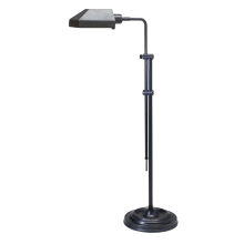 Single Light Down Lighting Adjustable Height Pharmacy Floor Lamp from the Coach Collection