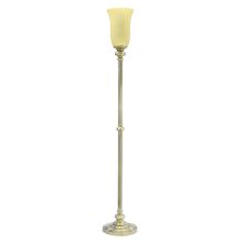 Newport One Light Torchiere Lamp with Bell Shade