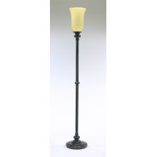 Newport One Light Torchiere Lamp with Bell Shade