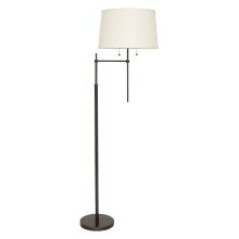 Averill 2 Light 58" Tall Adjustable Floor Lamp with Offset Swing Arm