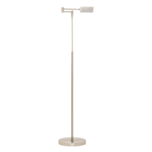Delta Single Light 37-1/2" High Integrated LED Swing Arm Floor Lamp