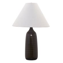 Scatchard Single Light 25" High Vase Table Lamp with Linen Hardback Shade