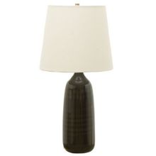 Scatchard Single Light 29" High Vase Table Lamp with Linen Hardback Shade