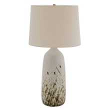 Scatchard Single Light 29" High Vase Table Lamp with Linen Hardback Shade