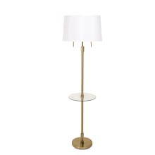 Killington 2 Light 62" Tall Dual Function Floor Lamp with Glass Table