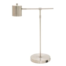 Morris Single Light 22" Tall LED Boom Arm Desk Lamp with USB Port