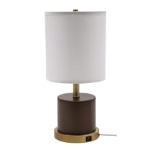 Rupert Single Light 19-1/2" High Table Lamp with Linen Hardback Shade