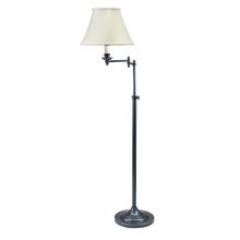 Club 1 Light Adjustable Swing Arm Floor Lamp