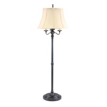 Newport 4 Light Floor Lamp with Off-White Shade