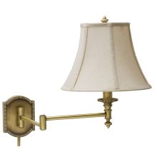 Decorative 1 Light Swing Arm Wall Sconce with Bell Shade