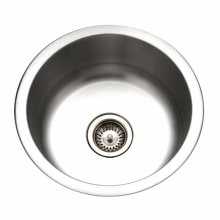 17-1/2" Single Basin Undermount Stainless Steel Bar Sink with Sound Dampening Technology