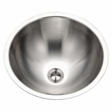Opus 16-3/4" 18-Gauge Stainless Steel Drop In Bathroom Sink with Overflow