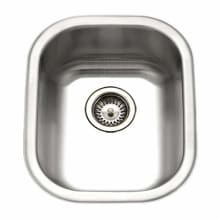 Club 13-5/8" Single Basin Undermount 18-Gauge Stainless Steel Bar Sink with Sound Dampening Technology
