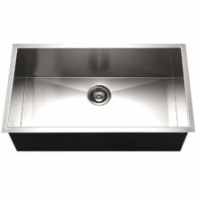 Contempo 32" Single Basin Undermount 18-Gauge Stainless Steel Kitchen Sink with Sound Dampening Technology