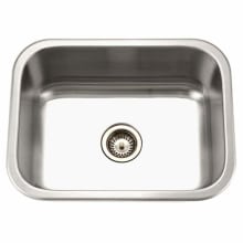 Medallion 23-1/4" Single Basin Undermount 18-Gauge Stainless Steel Kitchen Sink with Sound Dampening Technology - Basket Strainer Included