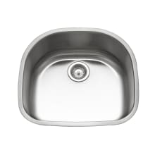 Medallion Designer 23-11/16" Undermount Single Basin Stainless Steel Kitchen Sink with Basket Strainer